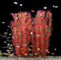JIHAQUA 2 Pack Aquarium Decor Plastic Plants Extra Large 21 Inches Tall Fish Tank Decorations (Pink 2pcs)