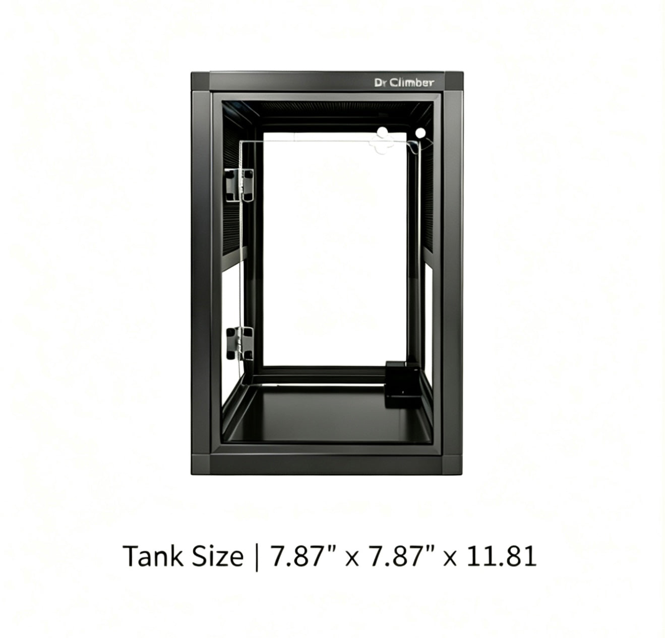 Aluminum Alloy Acrylic Arboreal Terrarium – Titanium Gray with Side Ventilation