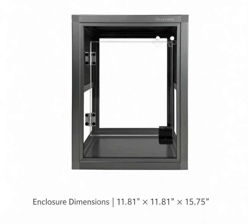 Aluminum Alloy Acrylic Arboreal Terrarium – Titanium Gray with Side Ventilation