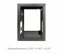 Aluminum Alloy Acrylic Arboreal Terrarium – Titanium Gray with Side Ventilation