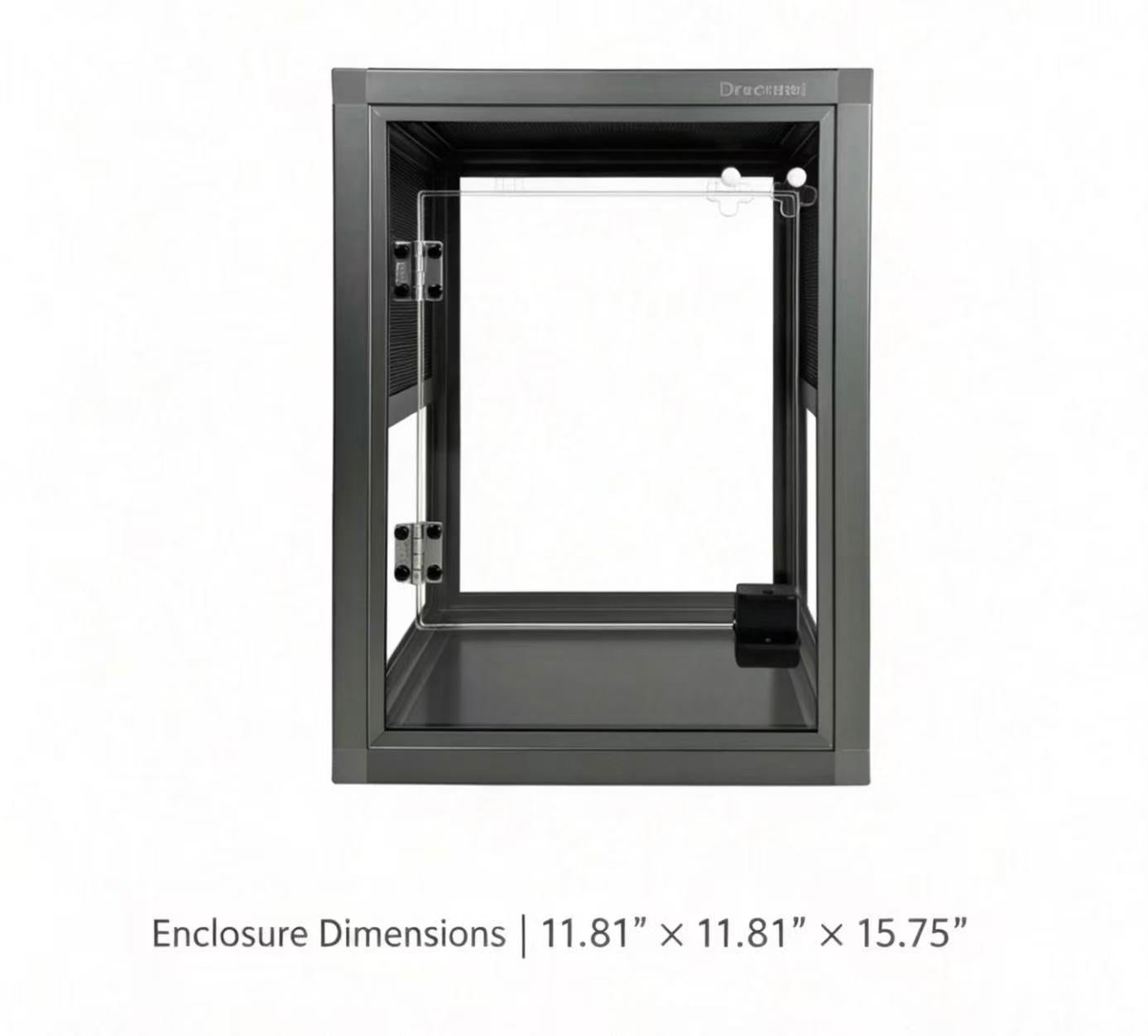 Aluminum Alloy Acrylic Arboreal Terrarium – Titanium Gray with Side Ventilation