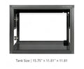 Aluminum Alloy Acrylic Arboreal Terrarium – Titanium Gray with Side Ventilation