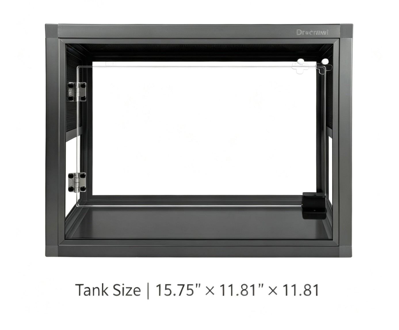 Aluminum Alloy Acrylic Arboreal Terrarium – Titanium Gray with Side Ventilation