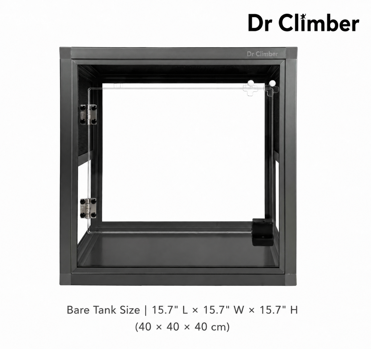 Aluminum Alloy Acrylic Arboreal Terrarium – Titanium Gray with Side Ventilation