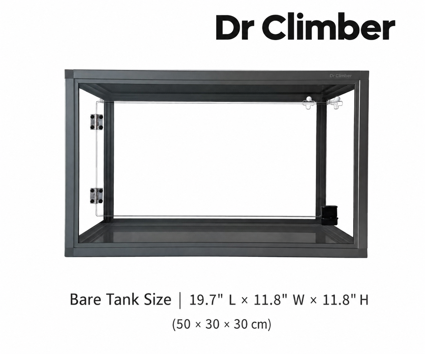 Aluminum Alloy Acrylic Arboreal Terrarium – Titanium Gray without Side Ventilation