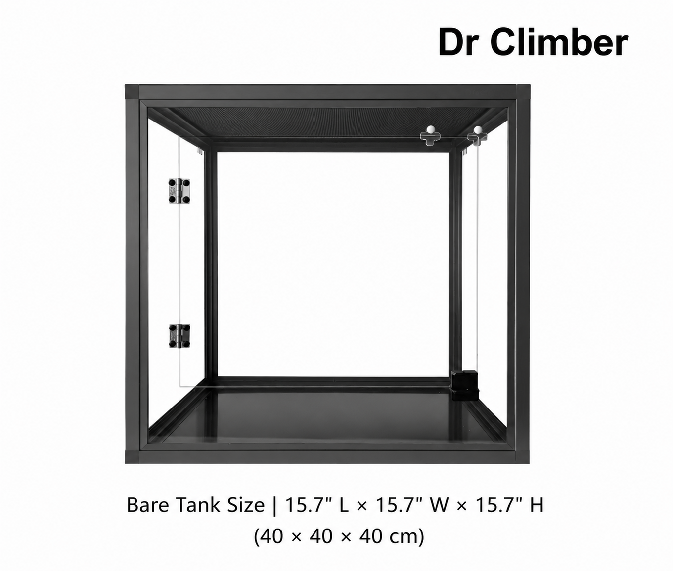 Aluminum Alloy Acrylic Arboreal Terrarium – Titanium Gray without Side Ventilation