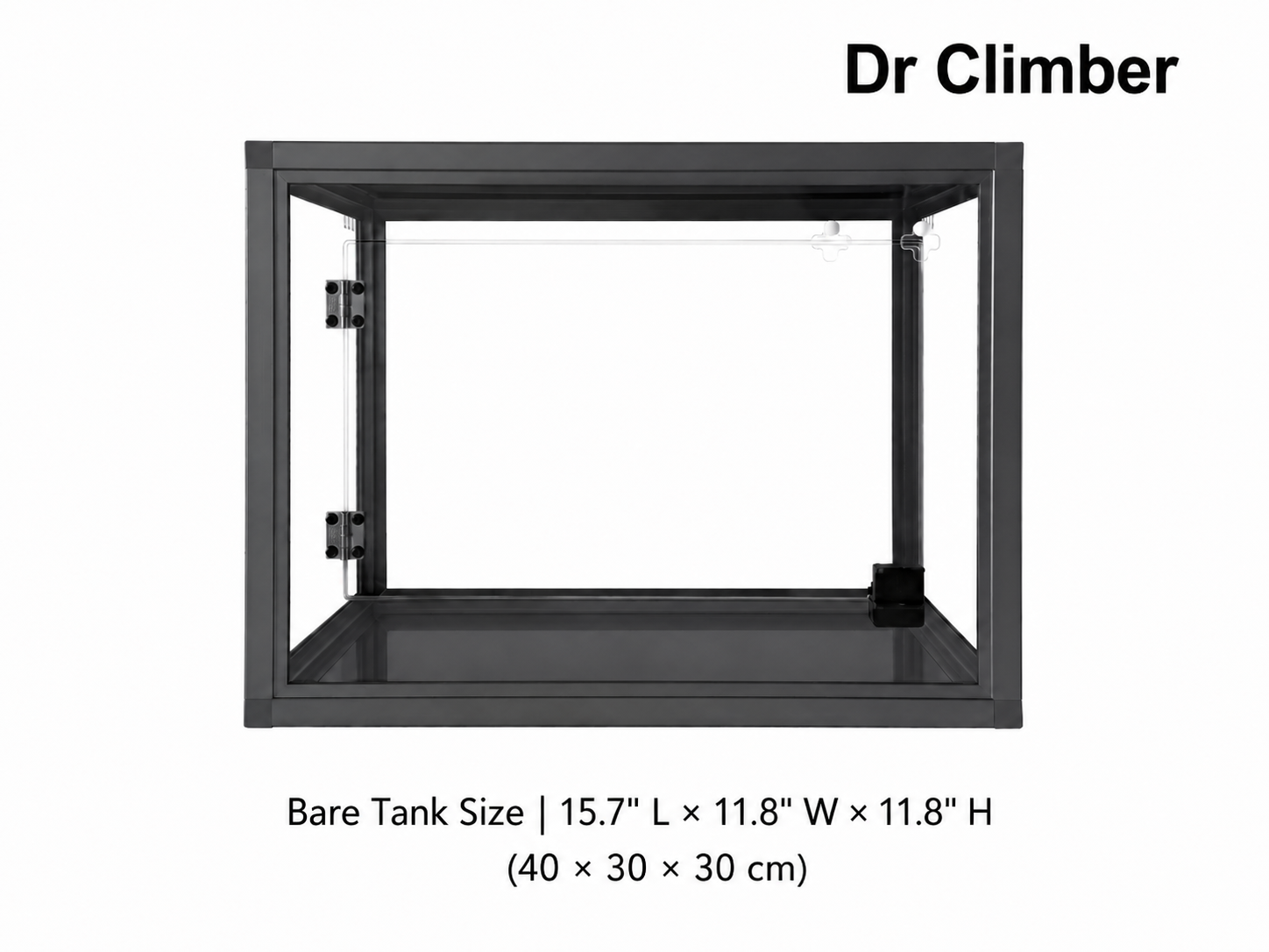 Aluminum Alloy Acrylic Arboreal Terrarium – Titanium Gray without Side Ventilation