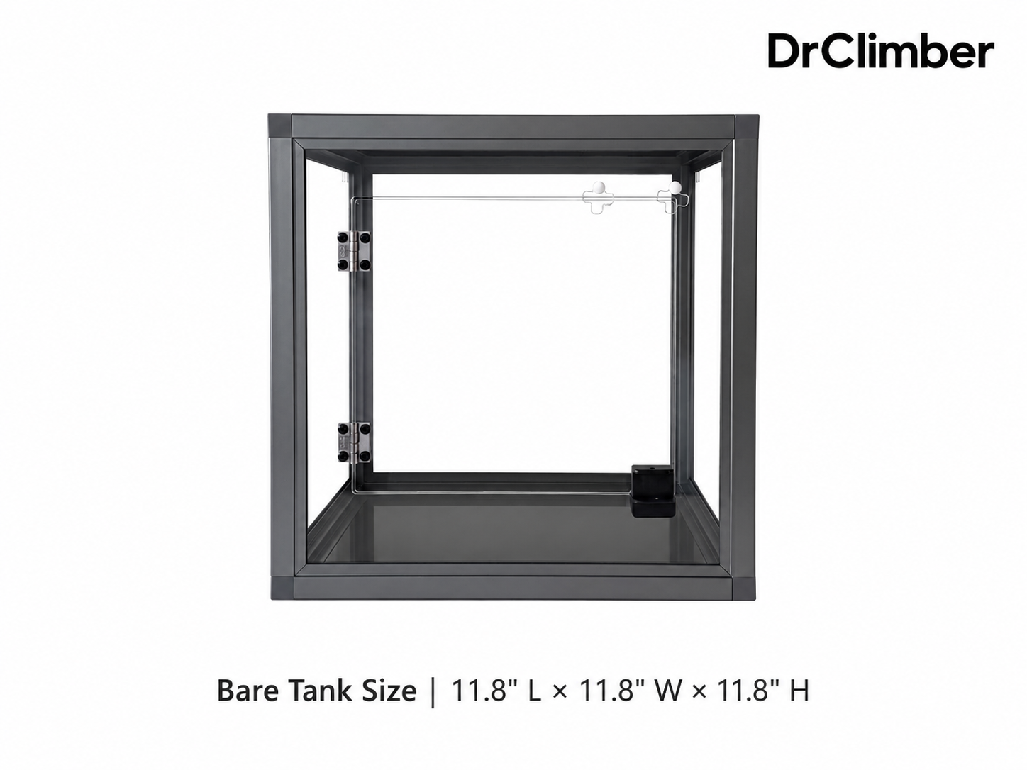 Aluminum Alloy Acrylic Arboreal Terrarium – Titanium Gray without Side Ventilation