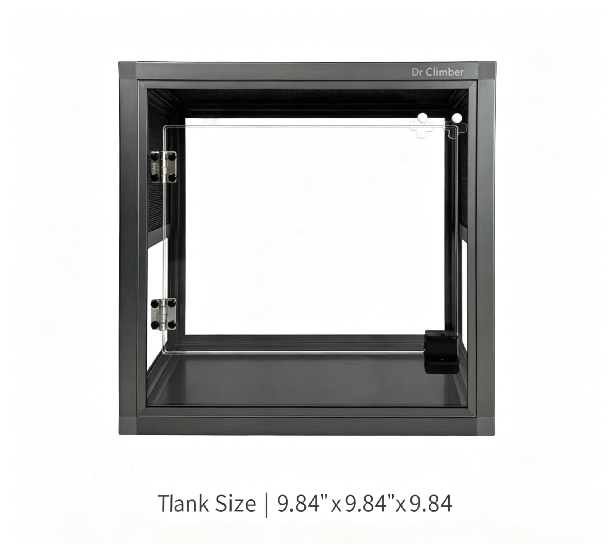 Aluminum Alloy Acrylic Arboreal Terrarium – Titanium Gray with Side Ventilation