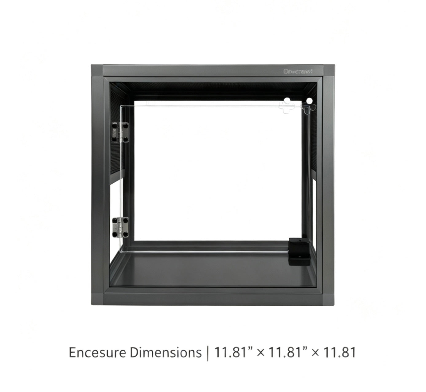 Aluminum Alloy Acrylic Arboreal Terrarium – Titanium Gray with Side Ventilation