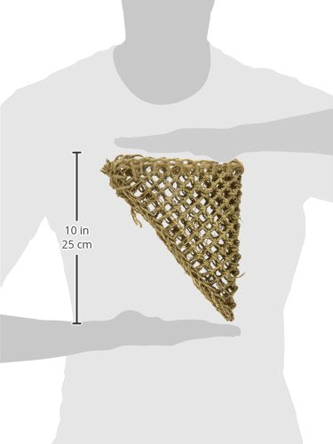 PENN-PLAX Reptology Lizard Lounger Corner Triangle – 100% Natural Seagrass Fiber – Great for Bearded Dragons, Anoles, Geckos, Iguanas, and Other Reptiles – Smal