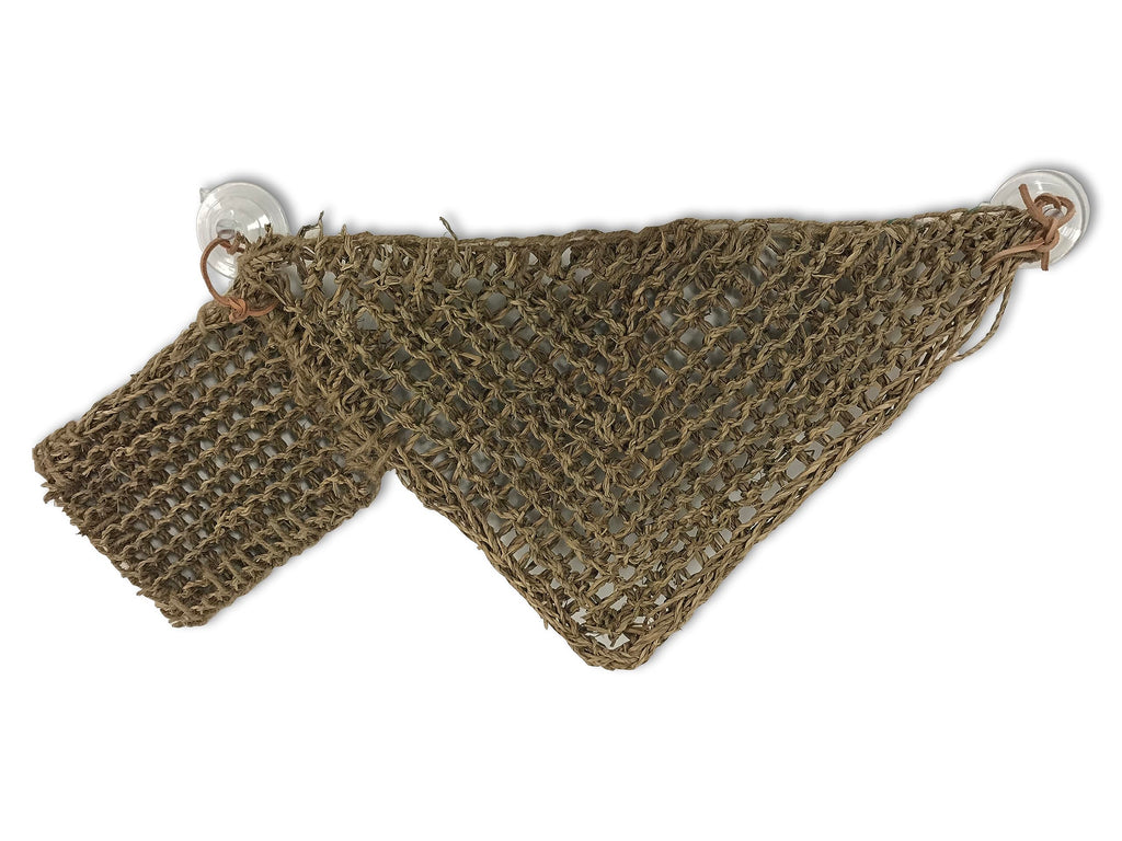 Penn-Plax Reptology Lizard Lounger Corner Triangle with Ladder– 100% Natural Seagrass Fiber – Great for Bearded Dragons, Anoles, Geckos, and Other Reptiles – Large